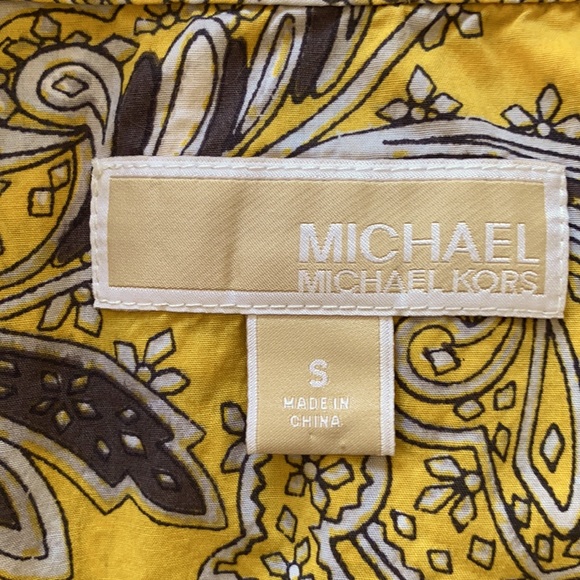 MICHAEL KORS PAISLEY LONG SLEEVE BLOUSE - Picture 5 of 9